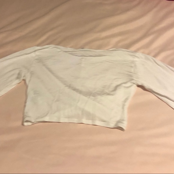 Forever 21 Cropped off white flared sleeve top - Picture 3 of 4